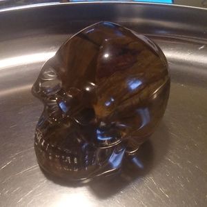 Tigers eye crystal skull